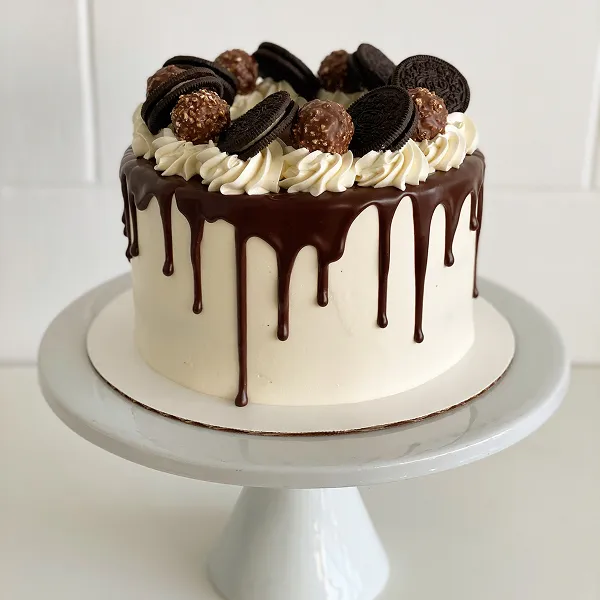 Oreo and Ferrero Rocher drip cake by Bartleby & Sage