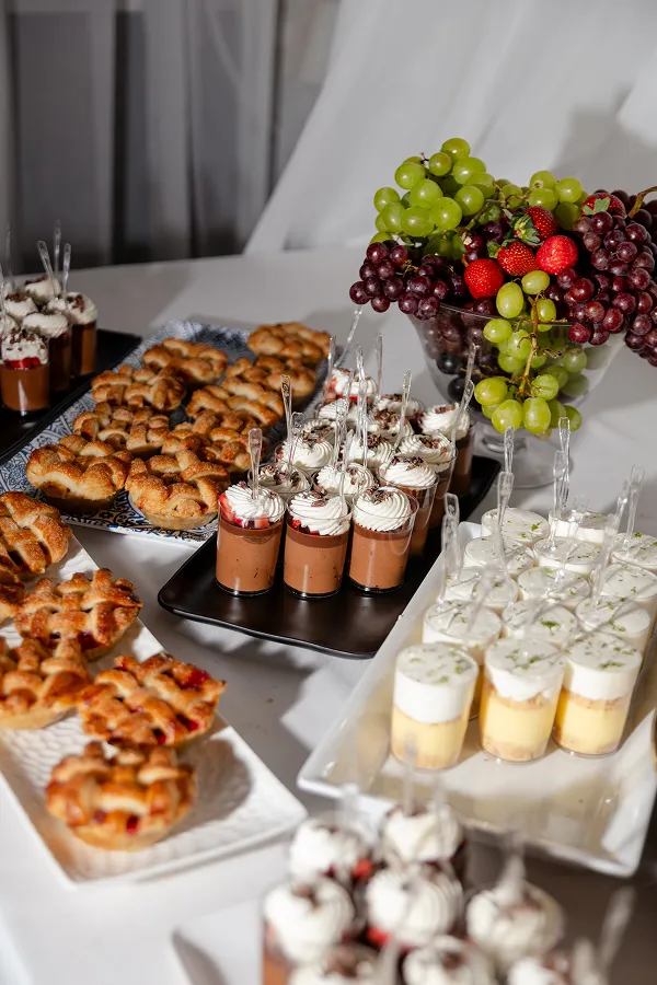 Deconstructed key lime mousse cups created by the pastry chef at Bartleby & Sage