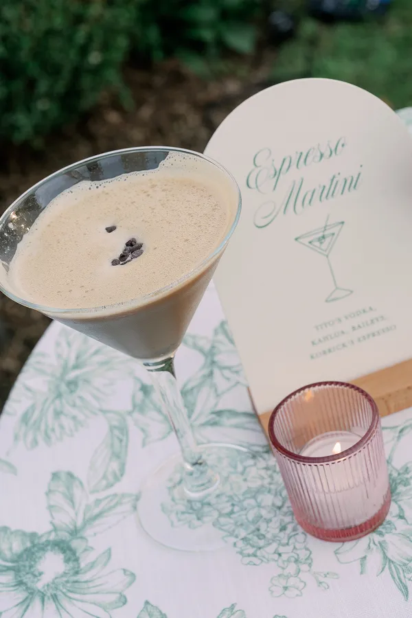 An espresso martini crafted by the Bartleby & Sage bar team