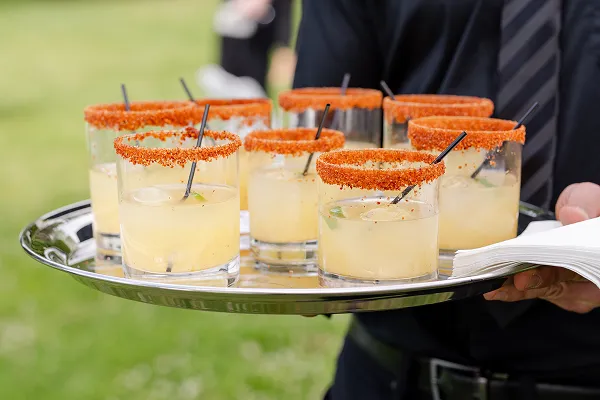 A spicy mango margarita crafted by Bartleby & Sage