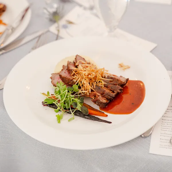 A Millbrook Beef and Dairy ribeye steak prepared by Bartleby & Sage