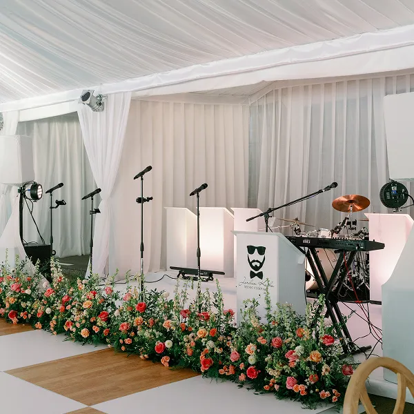 Dance Floor and bandstand at Wainwright House planned, catered and styled by Bartleby & Sage.