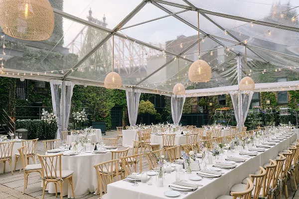 Rooftop wedding styling by Bartleby & Sage.