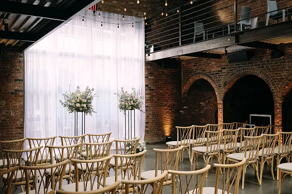 A wedding ceremony styled by Bartleby & Sage at the Foundry.