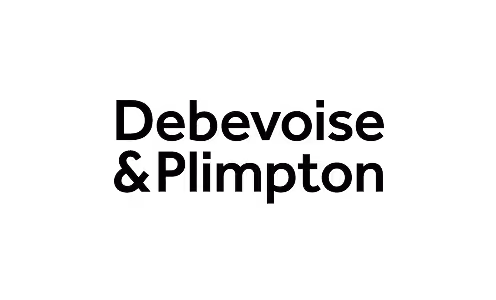 Debevoise & Plimpton text logo in black letters.