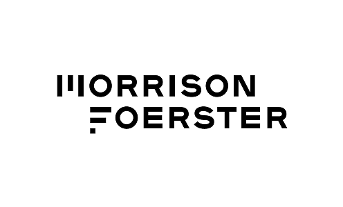 Morrison Foerster company wordmark in black text on white background.