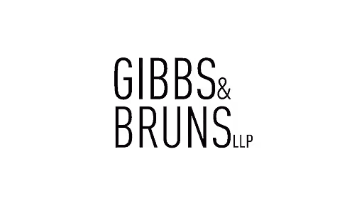 Gibbs & Bruns LLP text logo in black and white.