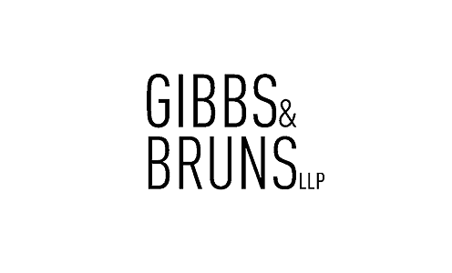 Gibbs & Bruns LLP text logo in black and white.