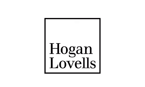 Hogan Lovells logo with the company name in a square outline.