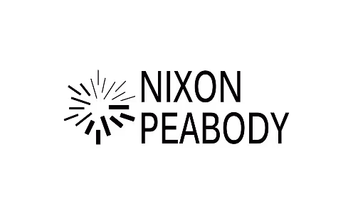 Nixon Peabody company name with a stylized starburst logo to the left.