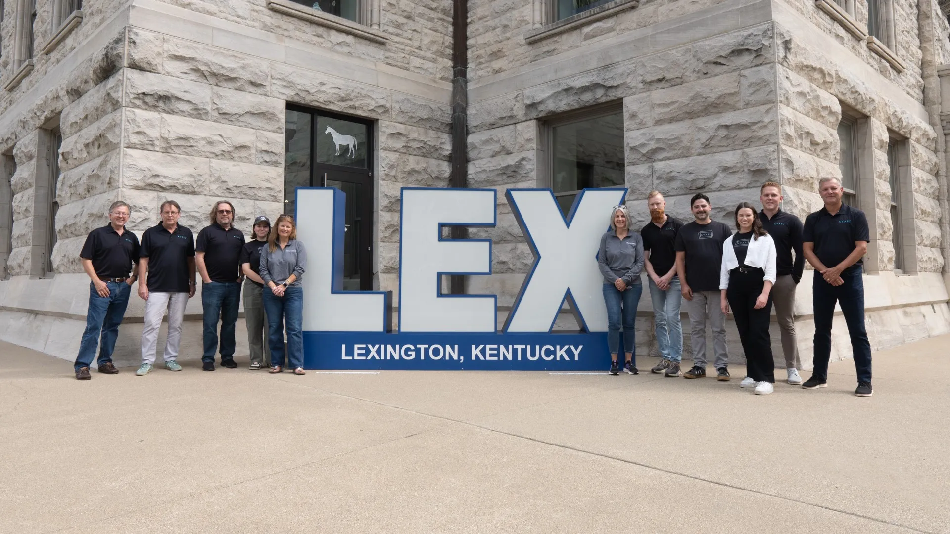 AVAIL team with LEX sign in Lexington, Kentucky
