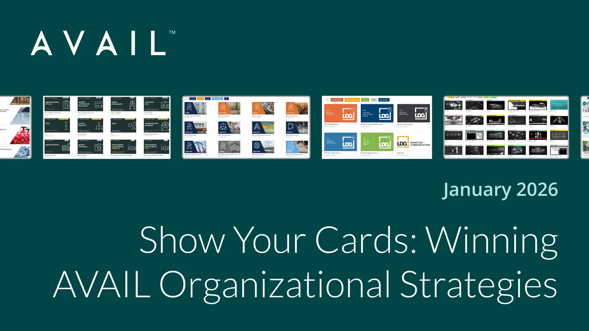Show Your Cards: Winning AVAIL Organizational Strategies, January 2026, AVAIL
