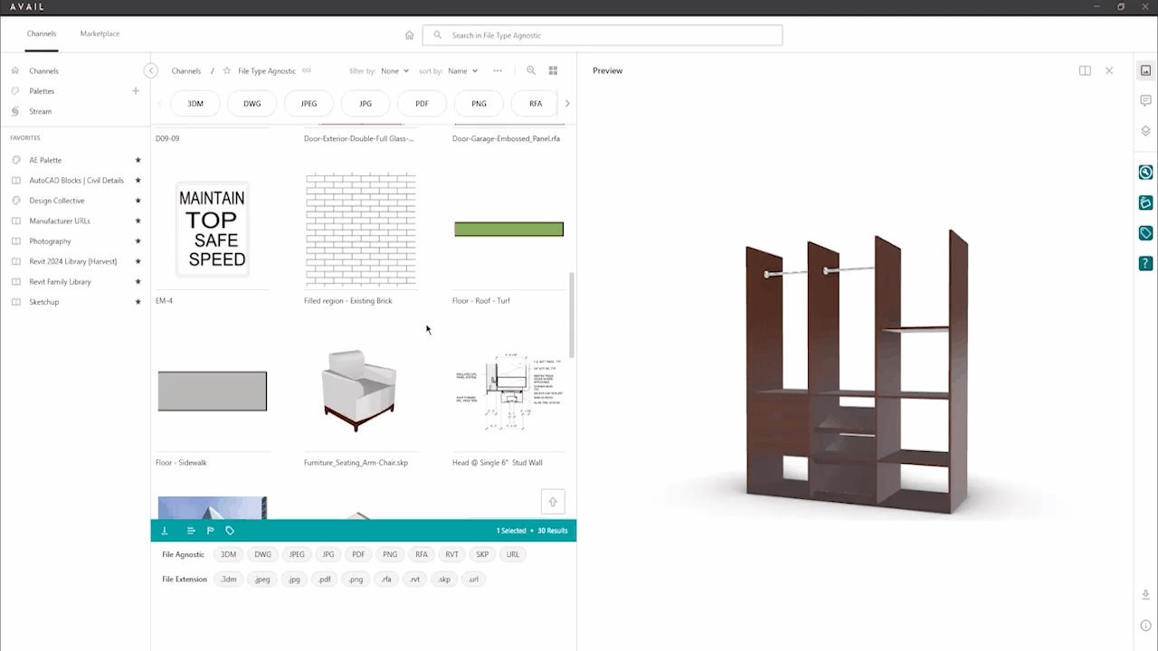 GIF clicking through different types of content that is in the AVAIL content management platform.