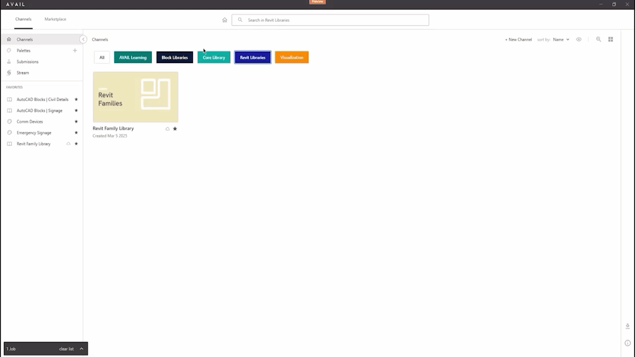 GIF clicking into organizational cards to reveal content in AVAIL