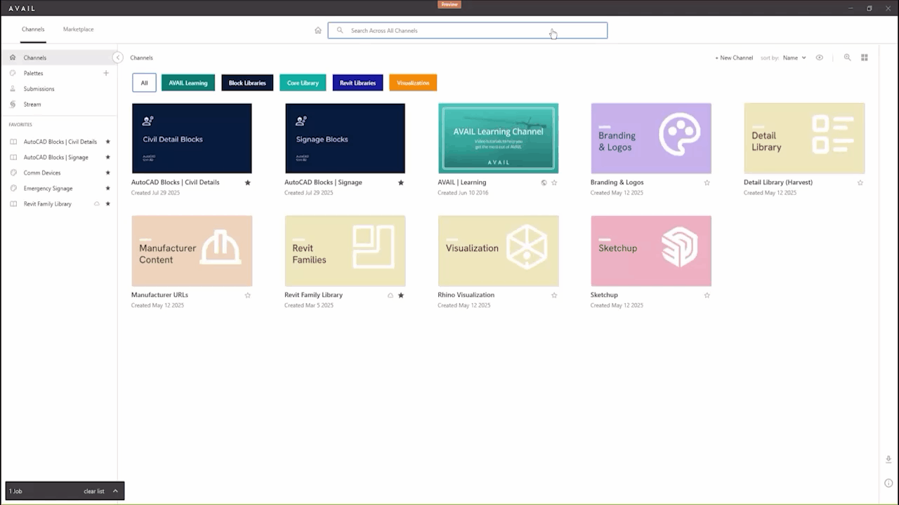 GIF exploring content in AVAIL's platform