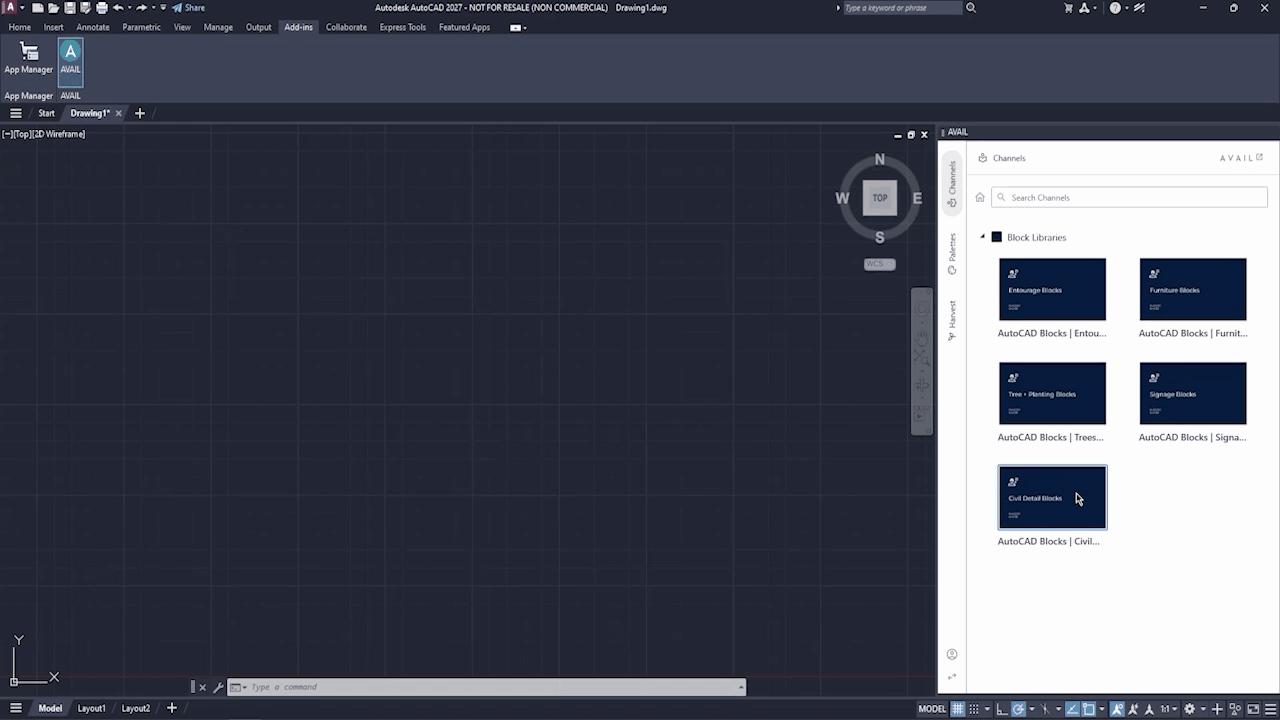GIF searching for content in AutoCAD add-in