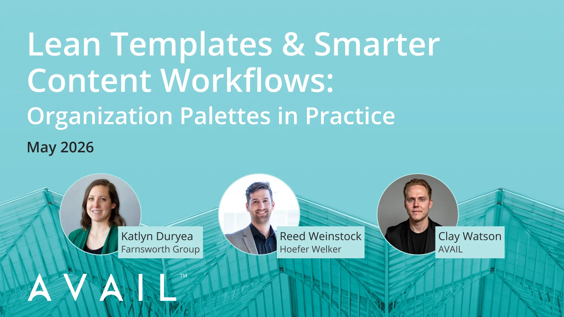 Lean Templates & Smarter Content Workflows Organizational Palettes in Practice Webinar