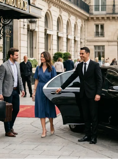 Vos transferts à bord d'un véhicule de luxe avec chauffeur privé