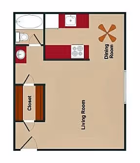 Studio floor plan layout