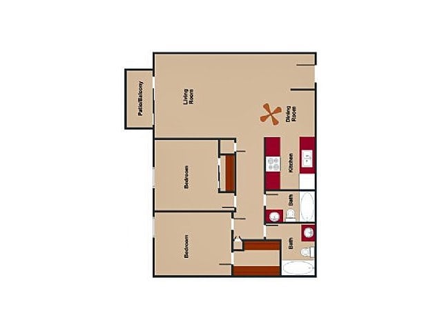 Two Bedroom Two Bathroom