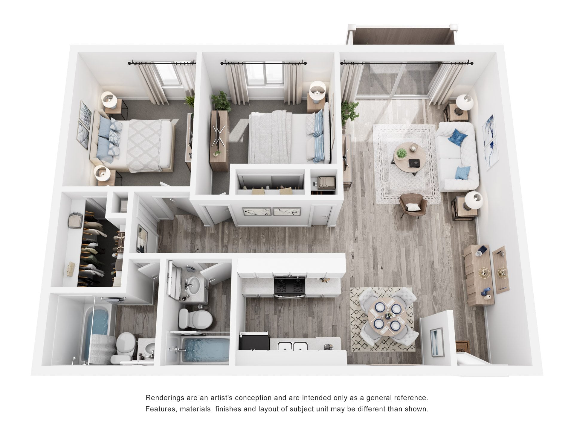 Two Bedroom Two Bathroom