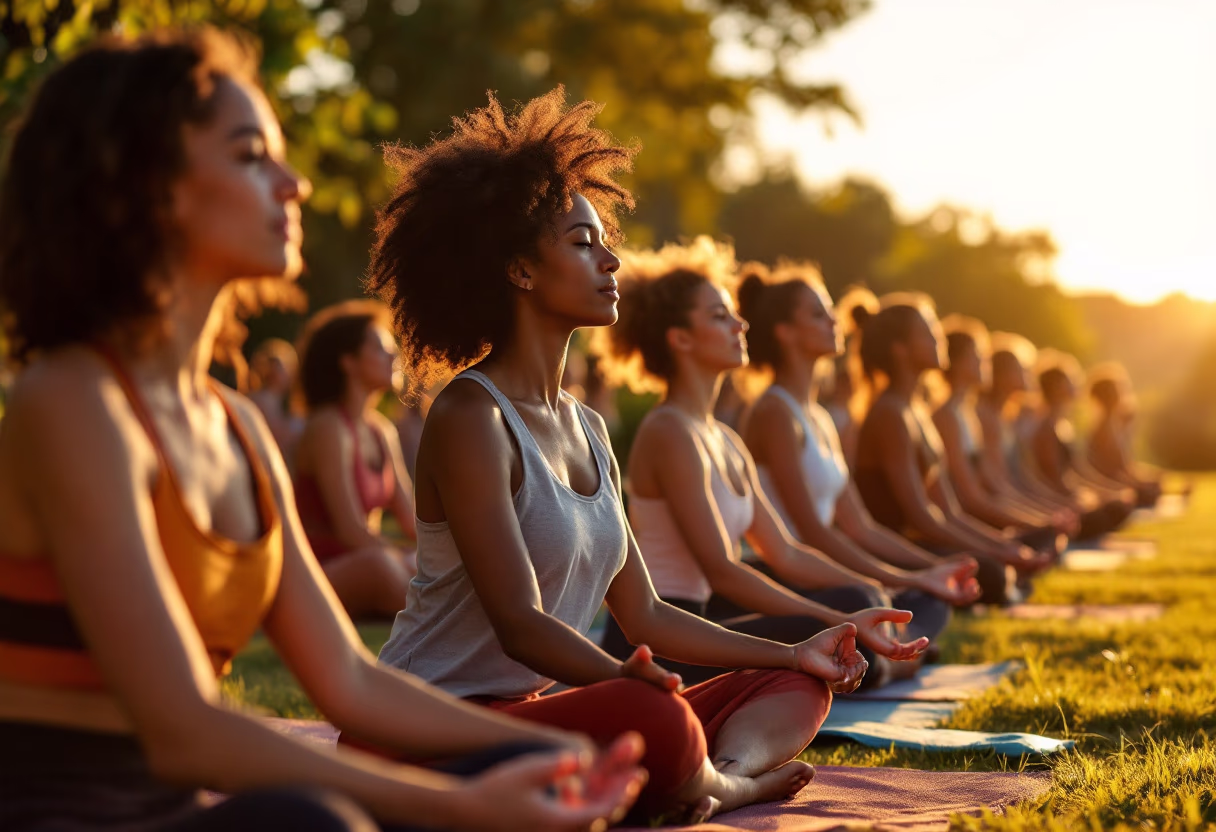 different yoga class settings
