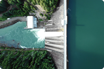 image of hydro energy facility in action