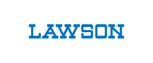 Blue text spelling LAWSON on a white background.