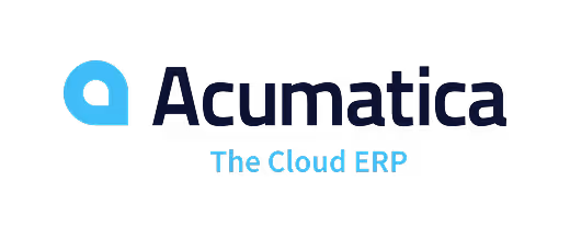 Acumatica company logo with the tagline The Cloud ERP next to a blue stylized letter A symbol.