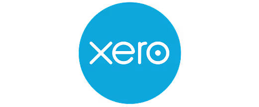 Xero company logo in white on a blue circular background.