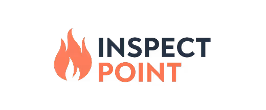 Inspect Point logo with an orange flame icon to the left of the text.