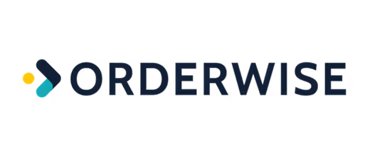ORDERWISE logo with stylized colored dots and shapes.
