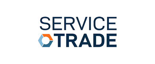 Service Trade logo with a blue and orange hexagon design to the left of the text.