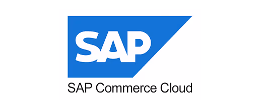 SAP logo above the text SAP Commerce Cloud on a white background.