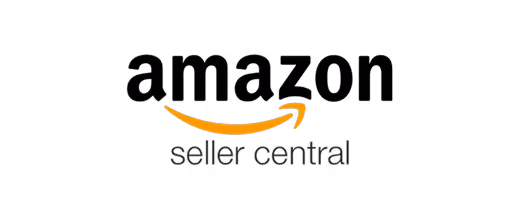 Amazon logo with a smile arrow above the text seller central.