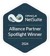 An award badge for alliance partner spotlight winner.