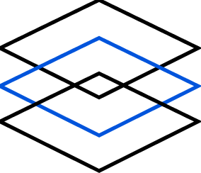 A blue diamond on a black background.