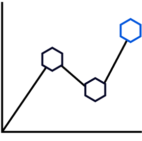 A blue and black line drawing of three circles.