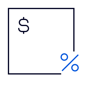 A black and blue logo with two intersecting circles.