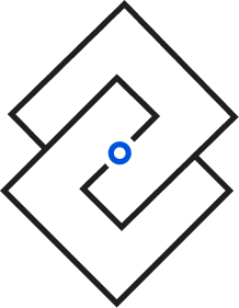 A baseball diamond with a blue ball in the middle of it.