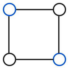 A square with three circles in the middle.