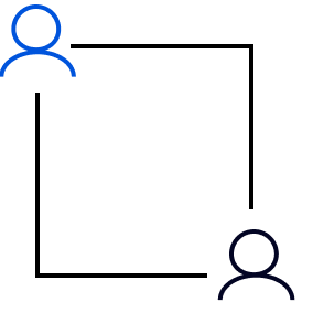 A square with three circles in the middle.