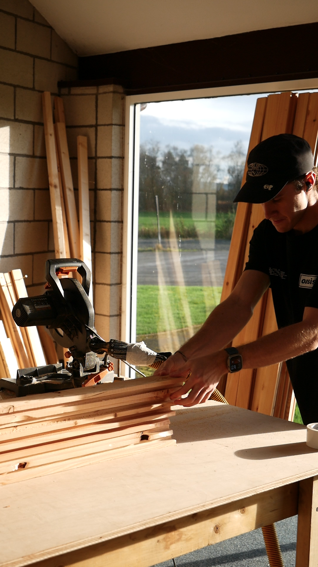 hoc sauna being built in the Lake District workshop