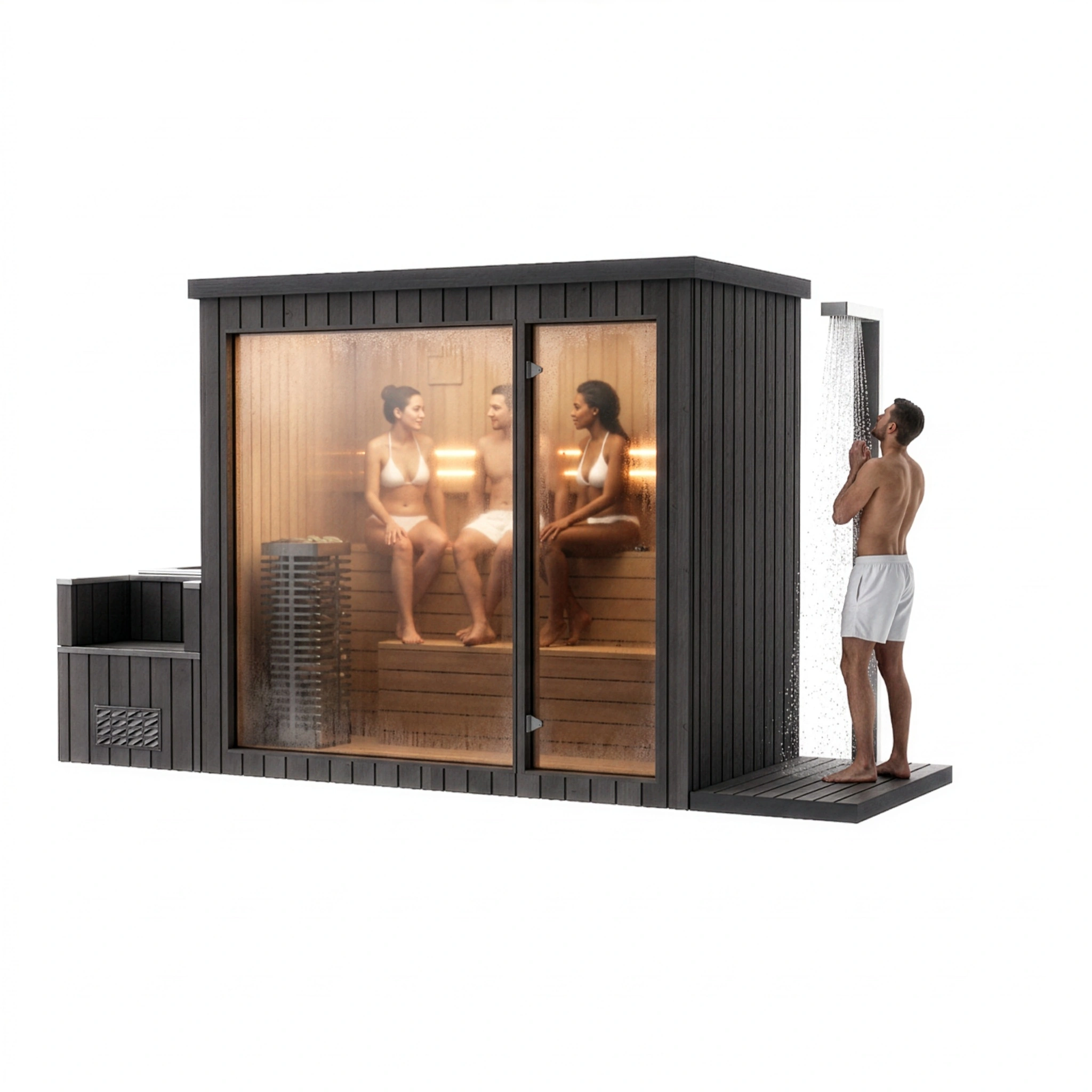 hoc modular sauna 4x2 configuration