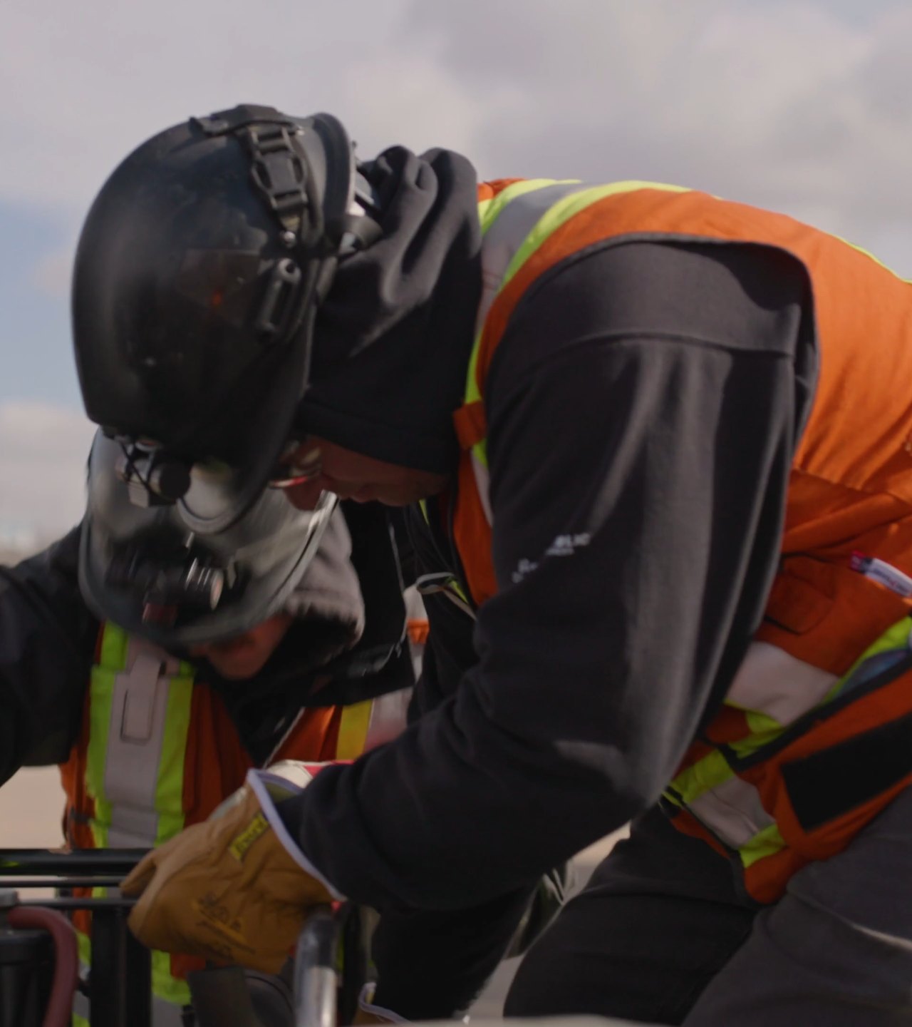 Respirators on at the valve assembly · HazMat Days