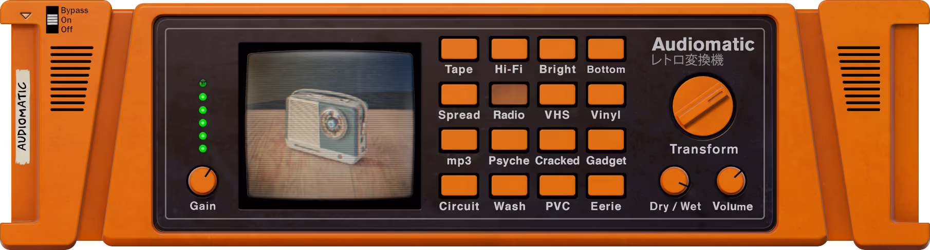 Audiomatic Retro Transformer free character effect plugin interface