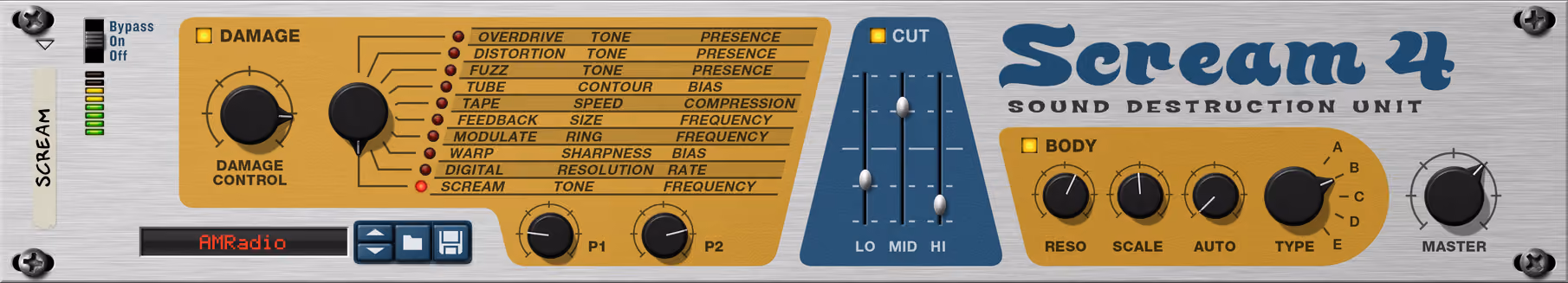 Scream 4 free distortion plugin interface