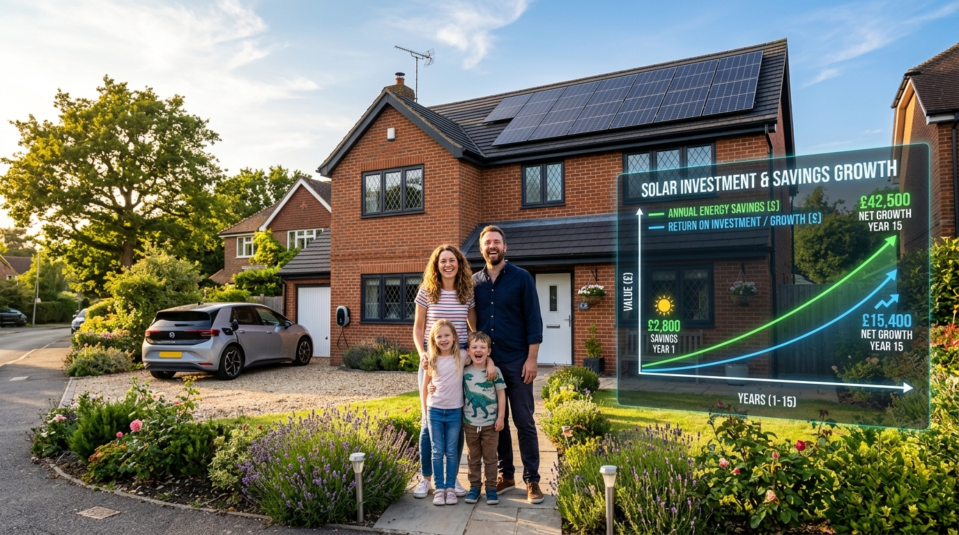 Solar panels on finance UK helping families save thousands