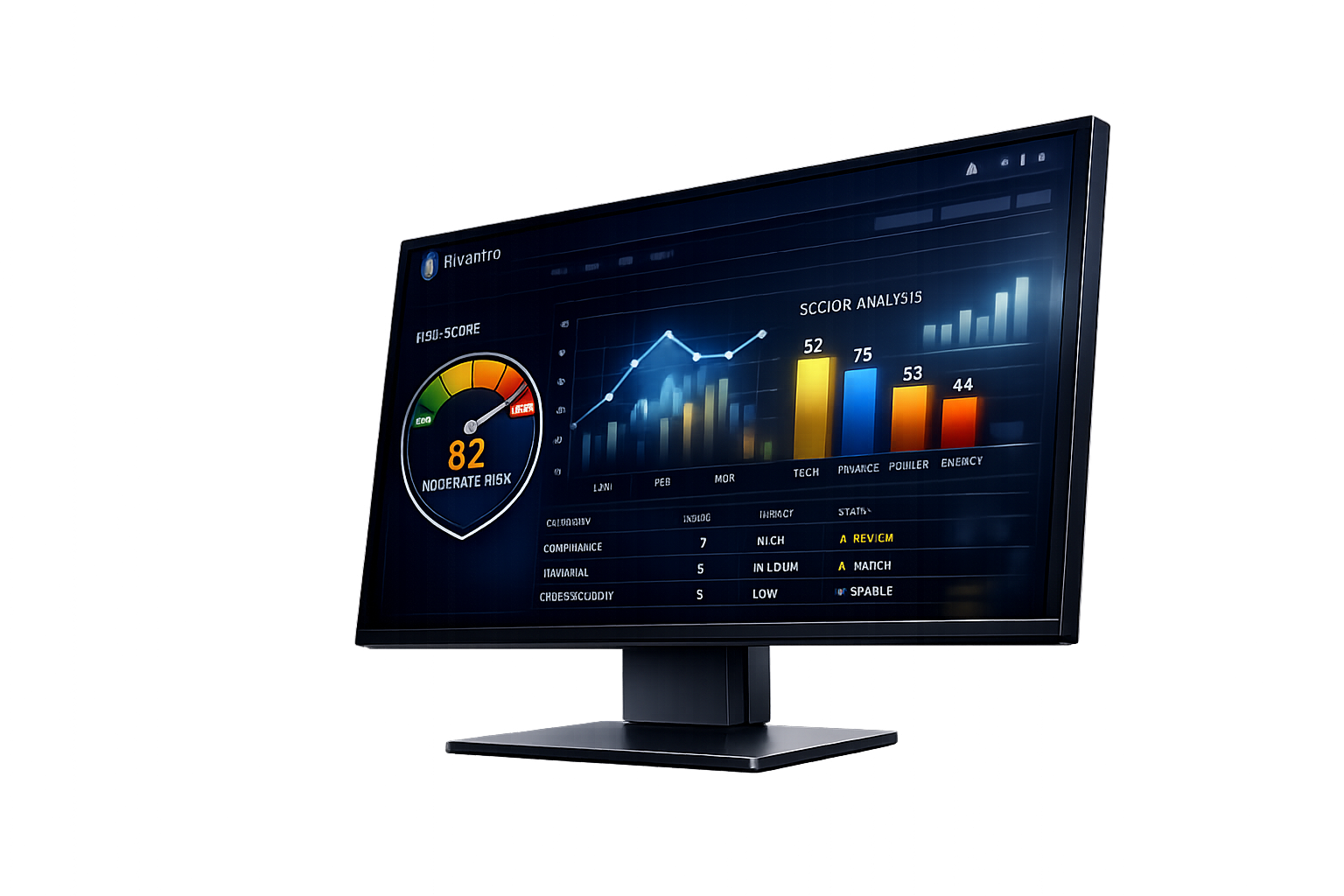 Construction risk intelligence dashboard showing subcontractor performance analytics.