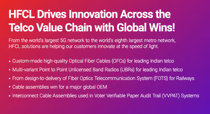 HFCL Drives Innovation Across the Telco Value Chain With Global Wins!